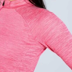 Women's Madison Half Zip Midlayer Top Pink 9 Women's Madison Half Zip Midlayer Top Pink -Araeom Shop am3a0075