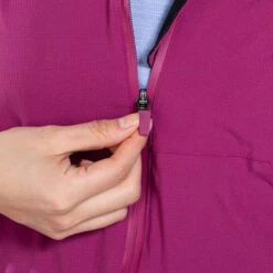 Women's Madison Hooded Rain Jacket Purple / Silver -Araeom Shop am3a0098