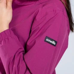 Women's Madison Hooded Rain Jacket Purple / Silver -Araeom Shop am3a0100