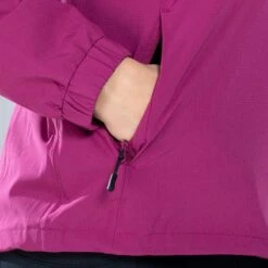 Women's Madison Hooded Rain Jacket Purple / Silver -Araeom Shop am3a0103