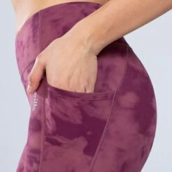 Women's Kora 7/8 Leggings Purple / Silver 17 Women's Kora 7/8 Leggings Purple / Silver -Araeom Shop am3a0140