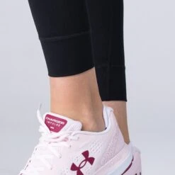 Women's Natalie Full Length Leggings Black / Pink -Araeom Shop am3a0705