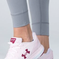 Women's Natalie Full Length Leggings Grey / Pink -Araeom Shop am3a0710