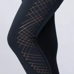 Women's Freya 7/8 Leggings Black / Rose Gold -Araeom Shop am3a0721