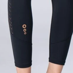 Women's Freya 7/8 Leggings Black / Rose Gold -Araeom Shop am3a0723