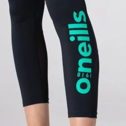 Women's Anya 7/8 Length Leggings Black / Green 10 Women's Anya 7/8 Length Leggings Black / Green -Araeom Shop am3a0727