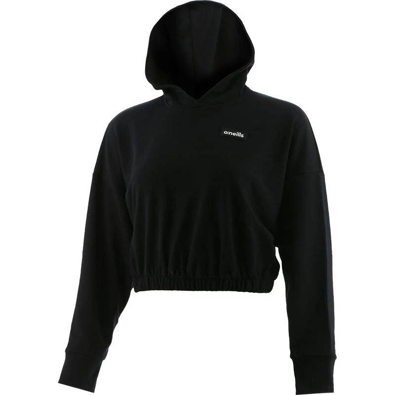 Women's Avelina Cropped Hooded Top Black 4 Women's Avelina Cropped Hooded Top Black - Image 4