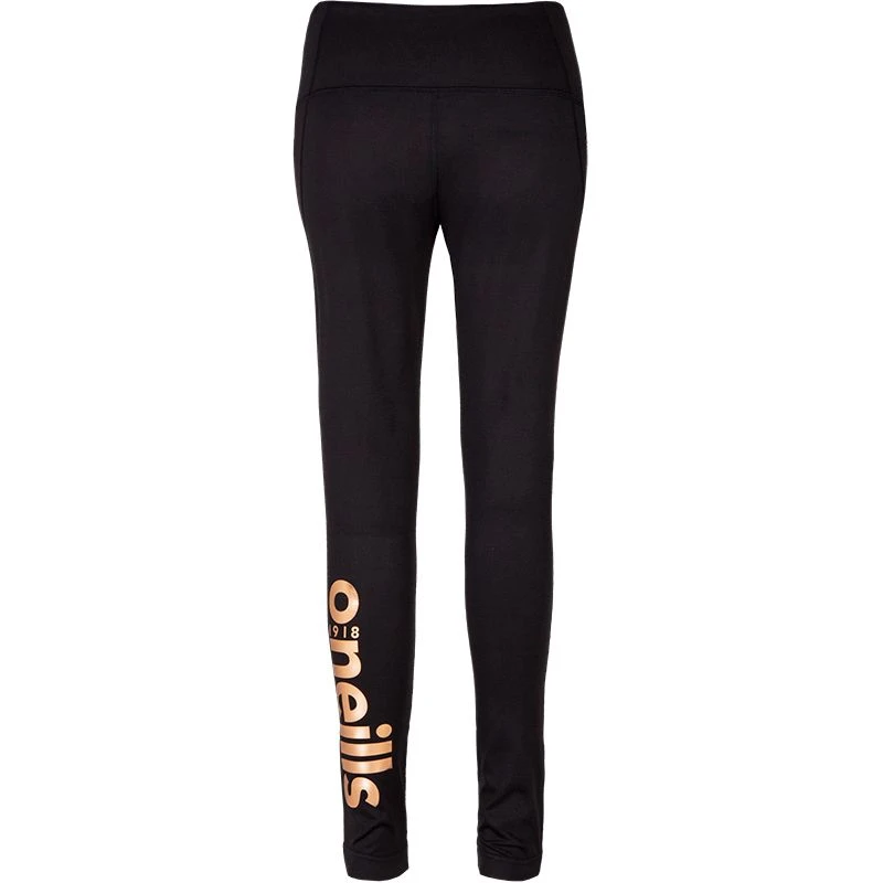 Women's Brodie Leggings Black / Gold 4 Women's Brodie Leggings Black / Gold - Image 4