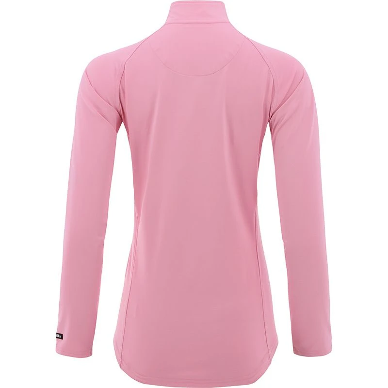 Women's Carrie Half Zip Top Pink / Black / White 2 Women's Carrie Half Zip Top Pink / Black / White - Image 2