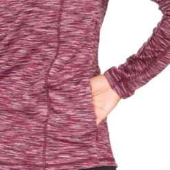 Trespass Women's Edith Half Zip Top Fig Marl -Araeom Shop edith fatolso10001 fgm m04