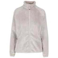 Trespass Women's Telltale Soft Furry Fleece Jacket Soft Stone