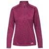 Trespass Women's Fairford Half Zip Fleece Top Grape Wine Marl
