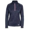 Trespass Women's Fairford Half Zip Fleece Top Navy Marl