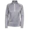 Trespass Women's Fairford Half Zip Fleece Top Storm Grey Marl