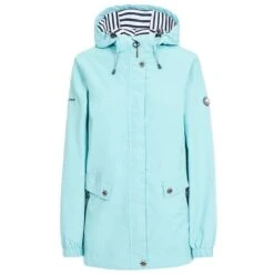 Trespass Women's Flourish Waterproof Hooded Jacket Aquamarine -Araeom Shop fajkratr0037aqm 1