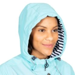 Trespass Women's Flourish Waterproof Hooded Jacket Aquamarine -Araeom Shop fajkratr0037aqm 5