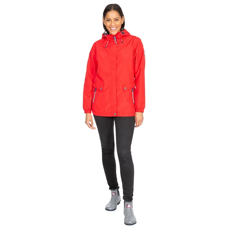 Trespass Women's Flourish Waterproof Hooded Jacket Hibiscus 1 Trespass Women's Flourish Waterproof Hooded Jacket Hibiscus
