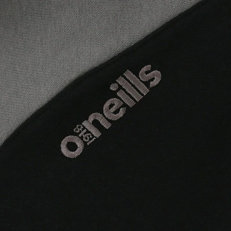 Women's Henry Fleece Full Zip Hoodie Black / Dark Grey 8 Women's Henry Fleece Full Zip Hoodie Black / Dark Grey - Image 8