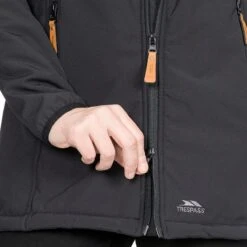 Trespass Women's Kristen Hooded Softshell Jacket Black -Araeom Shop kristen fajkssn20003 blk m07