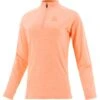 Women's Madison Brushed Half Zip Top Orange