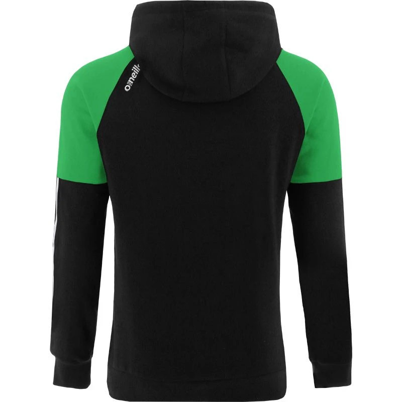 Women's Oslo Fleece Pullover Hoodie Black / Green / White 2 Women's Oslo Fleece Pullover Hoodie Black / Green / White - Image 2