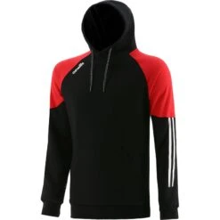 Women's Oslo Fleece Pullover Hoodie Black / Red / White