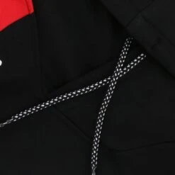 Women's Oslo Fleece Pullover Hoodie Black / Red / White -Araeom Shop oslo 011 2 gen bkrdwh adlt p4 2