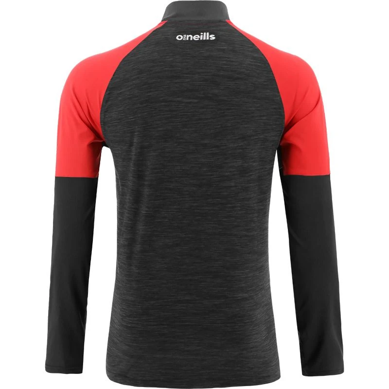 Women's Oslo Brushed Half Zip Top Black / Red / White 2 Women's Oslo Brushed Half Zip Top Black / Red / White - Image 2