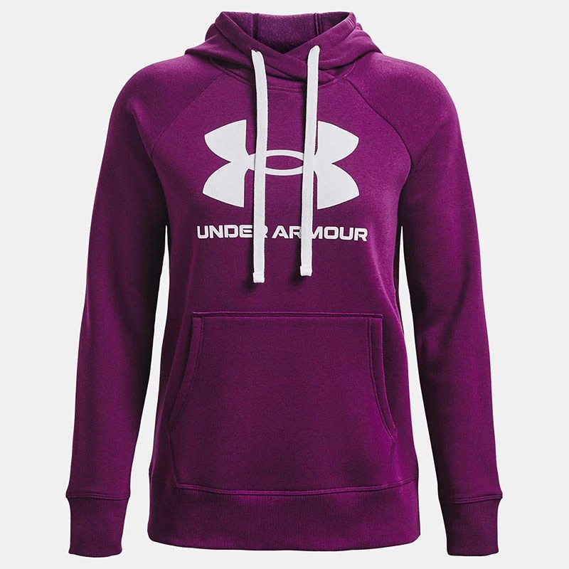 Under Armour Women's Rival Fleece Logo Hoodie Rivalry / White 3 Under Armour Women's Rival Fleece Logo Hoodie Rivalry / White - Image 3