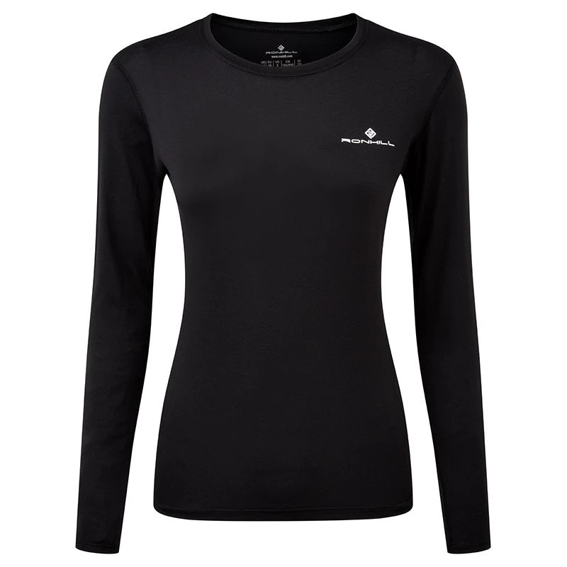 Ronhill Women's Core Long Sleeve T-Shirt Black / Bright White