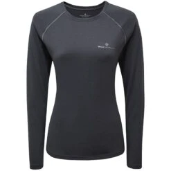 Women's Ronhill Core Long Sleeve T-Shirt Charcoal Marl