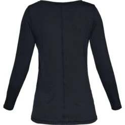 Under Armour Women's HeatGear® Armour Long Sleeve Top Black / Metallic Silver -Araeom Shop s7.ps1328966 001 hb
