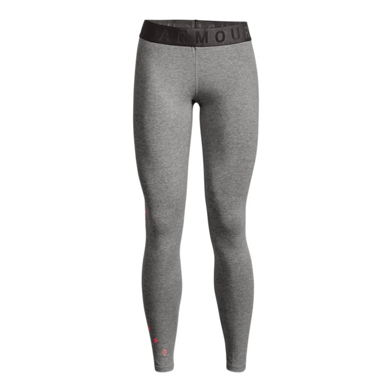 Under Armour Women's Favorite Graphic Legging Charcoal Light Heather / Black / Beta 5 Under Armour Women's Favorite Graphic Legging Charcoal Light Heather / Black / Beta - Image 5