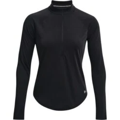Under Armour Women's UA Streaker Run Half Zip Top Black / Reflective -Araeom Shop s7.ps1361375 001 hf