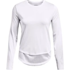 Under Armour Women's UA Tech™ Vent Long Sleeve T-Shirt White / Black -Araeom Shop s7.ps1366130 100 hf
