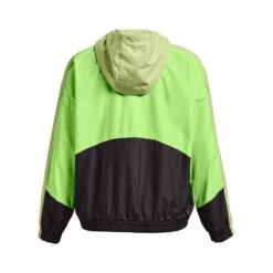 Under Armour Women's UA Rush Woven Full Zip Jacket Pale Olive / Quirky Lime / Jet Grey -Araeom Shop s7.ps1369845 383 hb