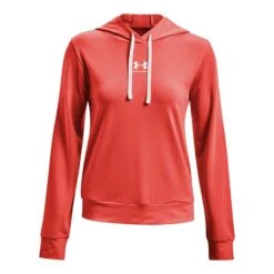 Under Armour Women's Rival Terry Hoodie Vermillion / White -Araeom Shop s7.ps1369855 872 hf