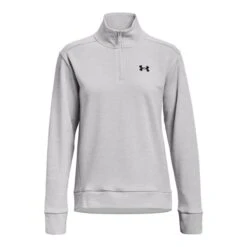 Under Armour Women's Quarter Zip Top Halo Gray Light Heather / Black -Araeom Shop s7.ps1373058 014 hf