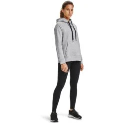 Under Armour Women's UA Rival Fleece HB Hoodie Steel Medium Heather / Black 9 Under Armour Women's UA Rival Fleece HB Hoodie Steel Medium Heather / Black -Araeom Shop s7.v5 1356317 035 fsf
