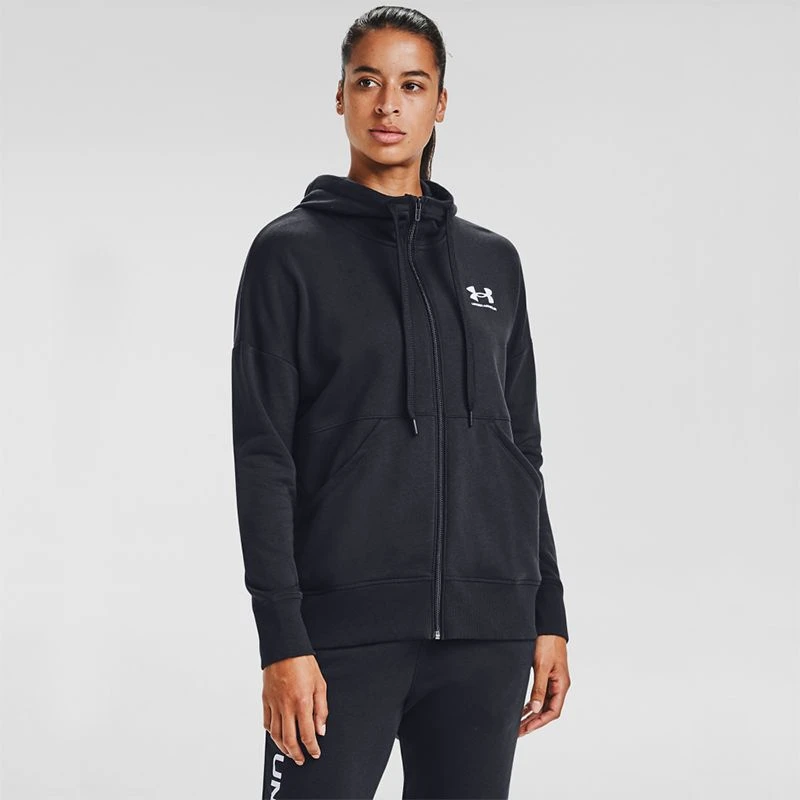 Under Armour Women's Rival Fleece Full Zip Hoodie Black 1 Under Armour Women's Rival Fleece Full Zip Hoodie Black