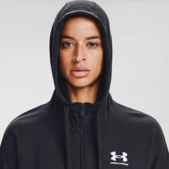 Under Armour Women's Rival Fleece Full Zip Hoodie Black 9 Under Armour Women's Rival Fleece Full Zip Hoodie Black -Araeom Shop s7.v5 1356400 001 hood 1