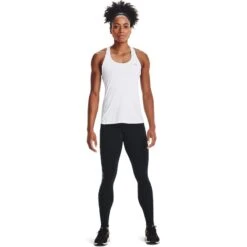Under Armour Women's UA Favourite Wordmark Leggings Black / Aqua Foam -Araeom Shop s7.v5 1356403 003 fsf