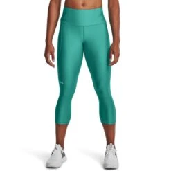 Under Armour Women's HeatGear® Armour No-Slip Waistband Capri Leggings Neptune / Sea Mist