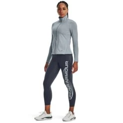 Under Armour Women's UA Motion 7/8 Leggings Downpour Grey / Harbor Blue -Araeom Shop s7.v5 1377087 044 fsf