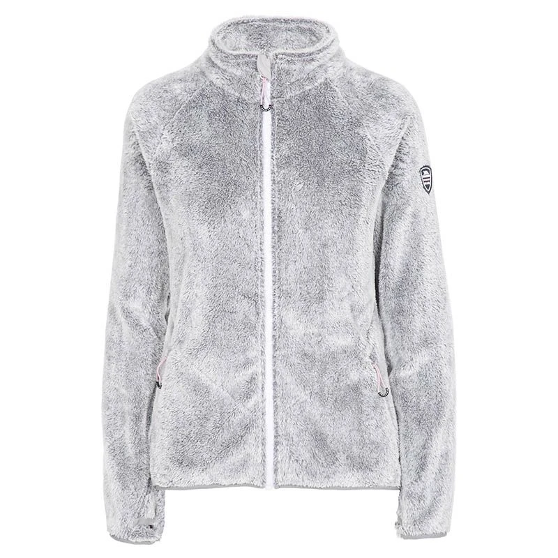 Trespass Women's Telltale Soft Furry Fleece Jacket Silver Grey 3 Trespass Women's Telltale Soft Furry Fleece Jacket Silver Grey - Image 3