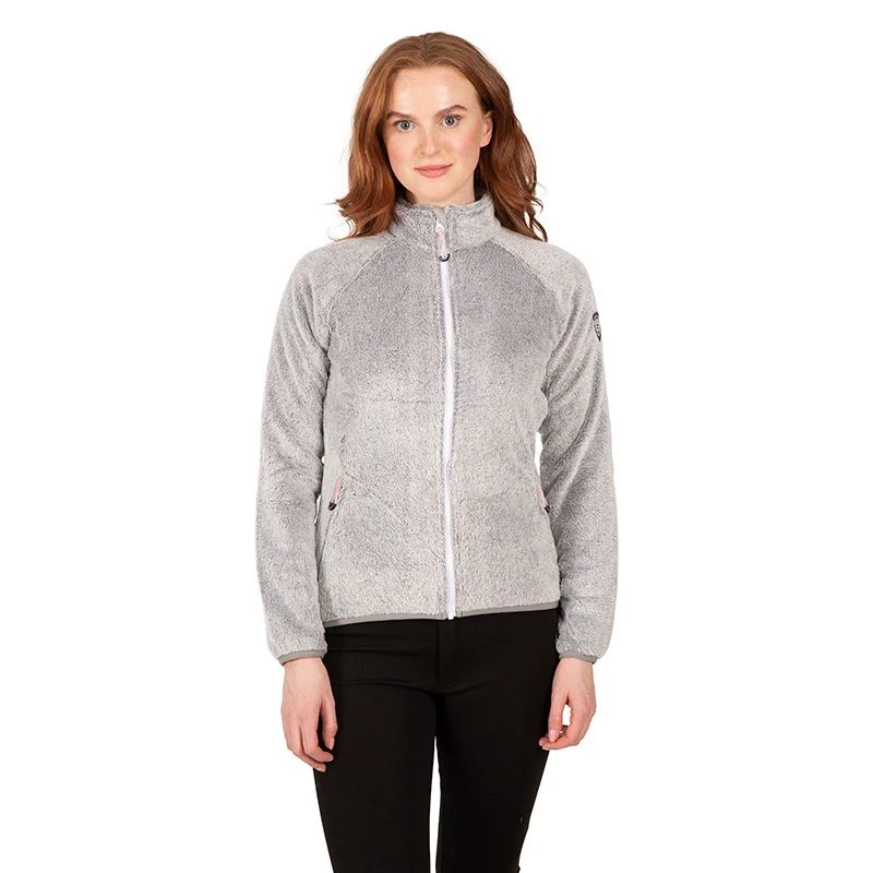 Trespass Women's Telltale Soft Furry Fleece Jacket Silver Grey 1 Trespass Women's Telltale Soft Furry Fleece Jacket Silver Grey