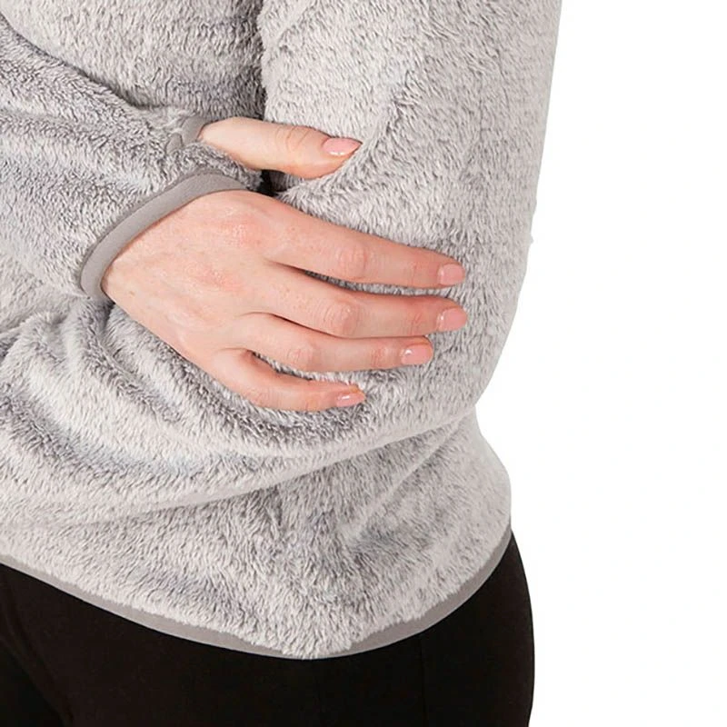 Trespass Women's Telltale Soft Furry Fleece Jacket Silver Grey 5 Trespass Women's Telltale Soft Furry Fleece Jacket Silver Grey - Image 5