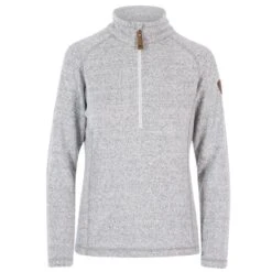 Trespass Women's Tenderness Half Zip Fleece Grey Marl -Araeom Shop tenderness faflcatr0001 grm a