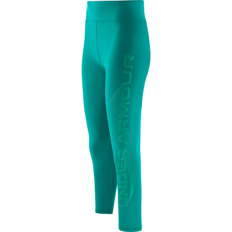Under Armour Women's UA Motion Ankle Leggings Coastal Teal / Birdie Green 2 Under Armour Women's UA Motion Ankle Leggings Coastal Teal / Birdie Green - Image 2