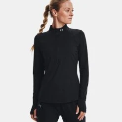 Under Armour Women's UA Qualifier Run 2.0 Half Zip Black / Black / Reflective